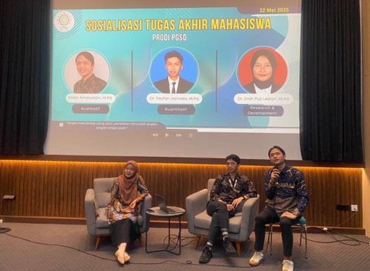 Dorong Mahasiswa Lulus Tepat Waktu, Prodi PGSD UNU Jogja Gelar Sosialisasi Metode Penulisan Tugas Akhir